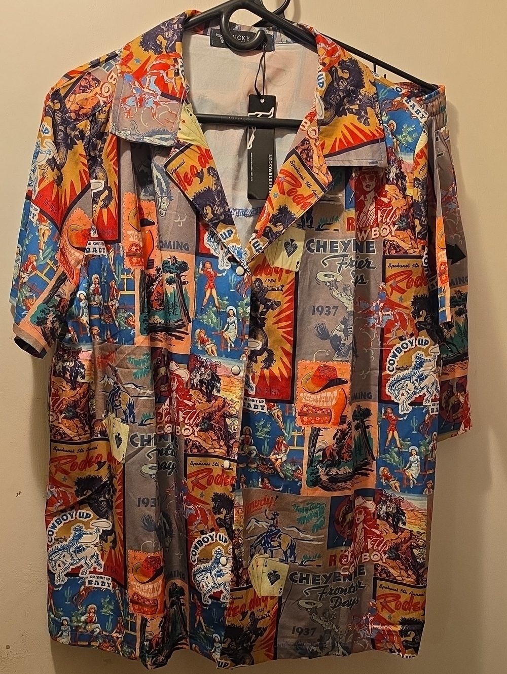 Lucky & Blessed Multi-Color Western Patchwork Button-Up Shirt